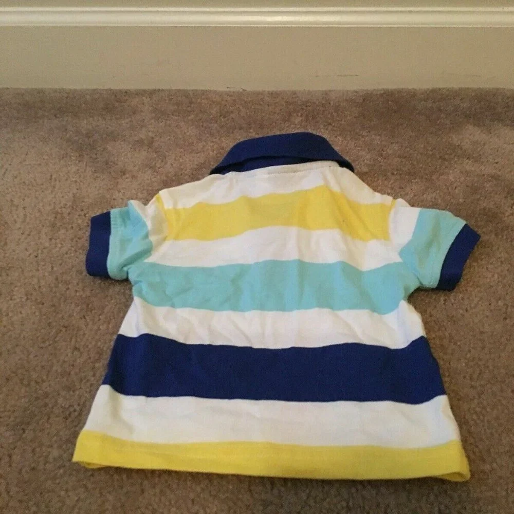 Nautica Infant Baby Boys Short Sleeve Polo Shirt Sz 6/12M MultiColor Top